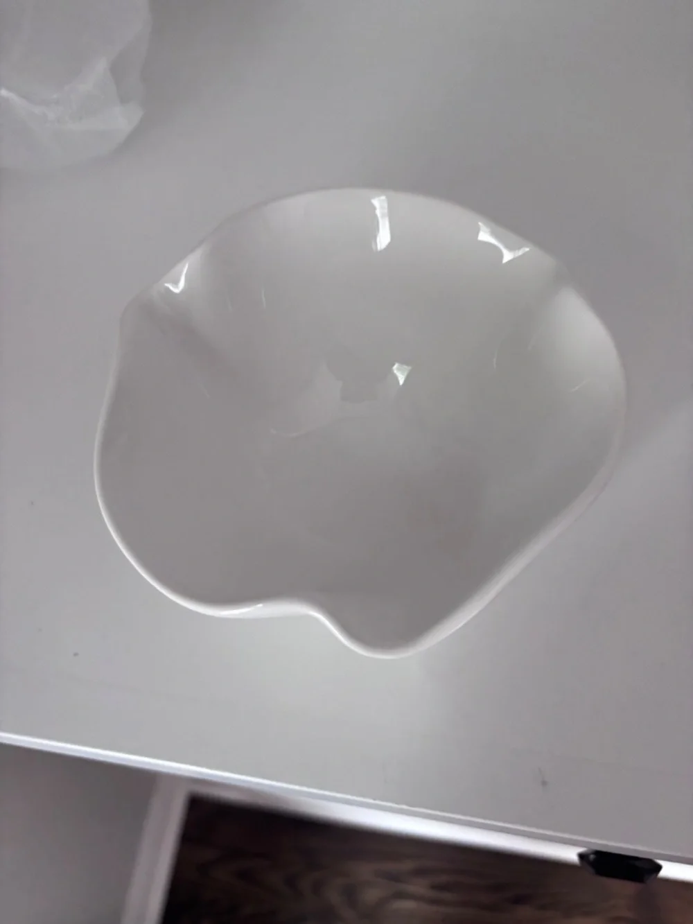 Never used Crate and Barrel White Ruffle Chip & Dip set